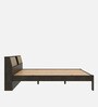 Alphard Solid Wood Queen Size Bed In Smoked Brown Colour
