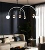 Alpher 56W Arched Modern LED Chandelier Ceiling Light, Black & Gold Intersecting Arms, Luxury Jhoomar Light, Pendant Light for Living Room Bedroom Hall Decor