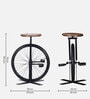 Alphonse Metal Bar Stool In  Scratch Resistant Natural Finish