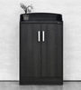 Alpine Shoe Cabinet in Light Charcoal Grey Finish