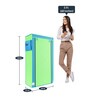 Alpine Fabric Open Shoe Rack in Blue & Green Finish