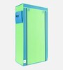Alpine Fabric Open Shoe Rack in Blue & Green Finish