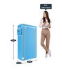 Alpine Fabric Open Shoe Rack in Blue Finish