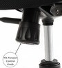 Alpine Breathable Mesh Ergonomic Chair in Black Colour with Headrest