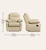 Alpine Leatherette 1 Seater Recliner In Mist Colour