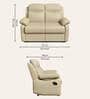 Alpine Leatherette 2 Seater Recliner In Mist Colour
