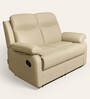 Alpine Leatherette 2 Seater Recliner In Mist Colour