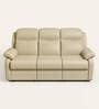 Alpine Leatherette 3 Seater Recliner In Mist Colour