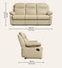 Alpine Leatherette 3 Seater Recliner In Mist Colour