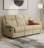 Alpine Leatherette 3 Seater Recliner In Mist Colour
