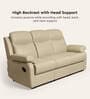 Alpine Leatherette 3 Seater Recliner In Mist Colour