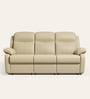 Alpine Leatherette 3 Seater Recliner In Mist Colour