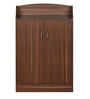 Alpine 2 Door Shoe Cabinet in Walnut Finish