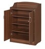 Alpine 2 Door Shoe Cabinet in Walnut Finish