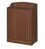 Alpine 2 Door Shoe Cabinet in Walnut Finish