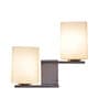 Hubert White Glass and Metal Wall Sconces