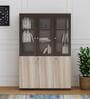 Alston 3 Door File Cabinet In Balliness Pine & Cloud Ash Finish With Lock