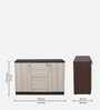 Alston Office Cabinet in BallIness PIne & Cloud Ash Finish