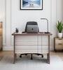 Alston Small Workstation In Balliness Pine & Cloud Ash Finish With Drawer