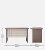 Alston Workstation In Balliness Pine & Cloud Ash Finish With Drawer