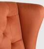 Alta Velvet Wing Chair in Rust Colour
