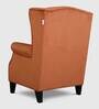 Alta Velvet Wing Chair in Rust Colour