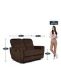 Altamura 2 Seater Manual Recliner In Dark Brown Colour