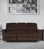 Altamura 3 Seater Manual Recliner In Dark Brown Colour