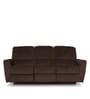 Altamura 3 Seater Manual Recliner In Dark Brown Colour