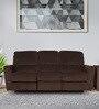 Altamura 3 Seater Manual Recliner In Dark Brown Colour