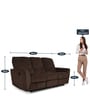 Altamura 3 Seater Manual Recliner In Dark Brown Colour