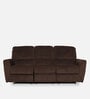 Altamura 3 Seater Manual Recliner In Dark Brown Colour