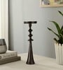Altar Flame Black Silver Candle Holder