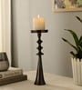 Altar Flame Black Silver Candle Holder