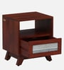 Annecy Solid Wood Bedside Table In Scratch Resistant Honey Oak Finish With Drawer