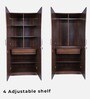 Alton 2 Door Wardrobe In Columbian Walnut Finish With Drawer