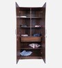 Alton 2 Door Wardrobe In Columbian Walnut Finish With Drawer