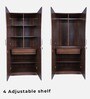 Alton 2 Door Wardrobe In Columbian Walnut Finish With Drawer