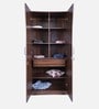 Alton 2 Door Wardrobe In Columbian Walnut Finish With Drawer