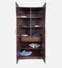 Alton 2 Door Wardrobe In Columbian Walnut Finish With Drawer