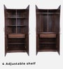 Alton 2 Door Wardrobe In Columbian Walnut Finish With Drawer