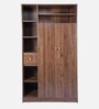 Alton 2 Door Wardrobe In Walnut Finish With Storage