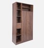 Alton 2 Door Wardrobe In Walnut Finish With Storage