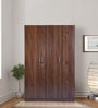 Alton 3 Door Wardrobe in Columbian Walnut Finish With Adjustable Shelves
