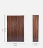Alton 3 Door Wardrobe in Columbian Walnut Finish With Adjustable Shelves