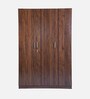 Alton 3 Door Wardrobe in Columbian Walnut Finish With Adjustable Shelves