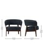 Alton Lounge Chair In Dark Blue Color