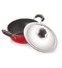 Aluminium 2.2 liter Nonstick Deep Fry Kadhai with Stainless Steel Lid