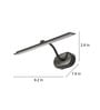 Aluminium Black Finish 12 inch 10 watt LED Picture Light (Warm White)