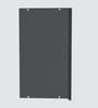 Aluminium Black Profile 2 Brown Tinted Glass handless shutters Wall Cabinet in Slate Grey Finish